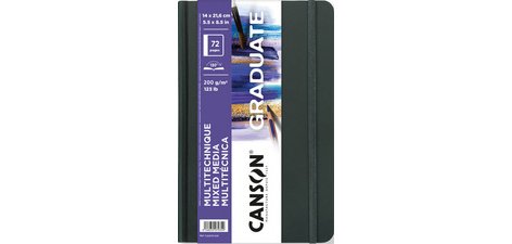 Carnet de dessin GRADUATE Mixed Media, noir