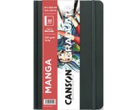 Carnet à croquis GRADUATE Manga, 140 x 216 mm, noir