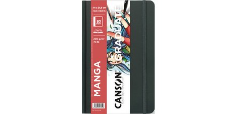 Carnet à croquis GRADUATE Manga, 140 x 216 mm, noir
