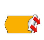 Étiquette pour étiqueteuse de prix, 26 x 16 mm, rouge