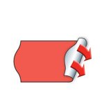 Étiquette pour étiqueteuse de prix, 26 x 16 mm, rouge