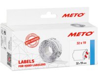 Etiket voor prijstang 22 x 12 mm, wit
