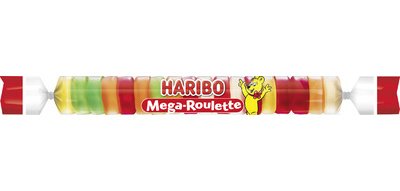 Gomme aux fruits HARIBO Mega-ROULETTE - Rouleau de 45 g