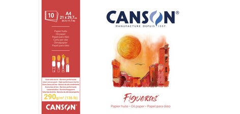 Bloc papier dessin 'Figueras', 420 x 594 mm, 290 g/m2