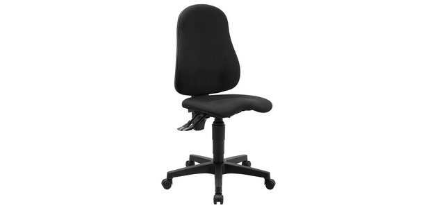 Chaise de bureau pivotante 'Ortho Point', noir