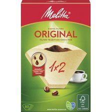 Koffiefilter Melitta Aroma '1 x 2' natuurlijk bruin