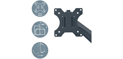 Bras double Ergo Dual, longueur: 453 mm
