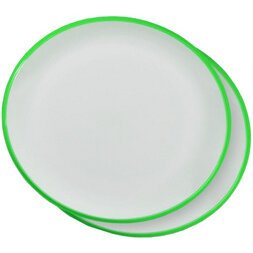 Set d'assiettes de table, ovale, set de 2, vert