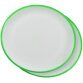 Set d'assiettes de table, ovale, set de 2, vert