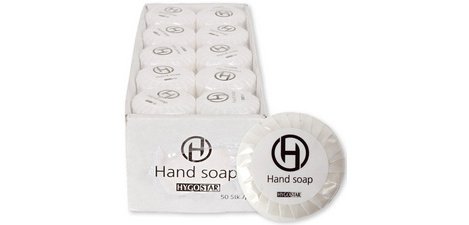 Mini hand soap, diameter: 40 mm, white