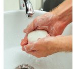 Mini-savon pour les mains, diamètre: 40 mm, blanc