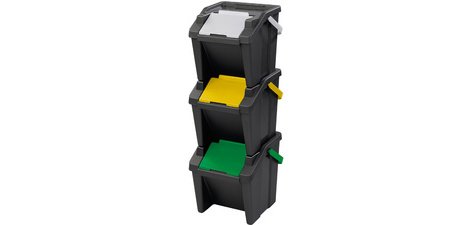 CEP Système de tri des déchets 'Tower', 30 litres, lot de 3