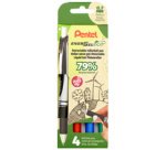 Stylo roller à encre gel EnerGel BL77 Eco, étui de 4
