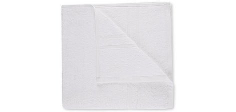 Serviette de toilette, en coton 450 g/m², blanc