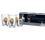 Verre BERNIE LE POMPIER, set de 3