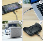 Câble données & charge avec écran, anthracite, 2,0 m