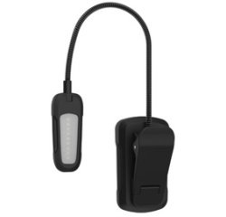 Lampe de chevet LED BOOK LIGHT, rechargeable, noir