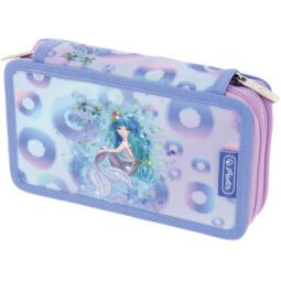 Etui scolaire double 'Mystic Mermaid', 23 pièces