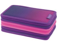 Etui scolaire TriCase 'Dip Dye Pink', 31 pièces
