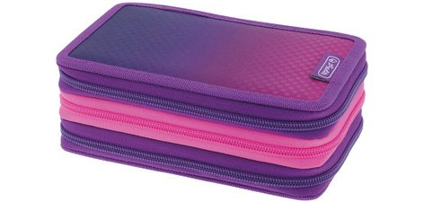 Etui scolaire TriCase 'Dip Dye Pink', 31 pièces