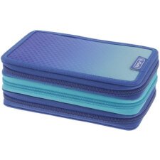 Etui scolaire TriCase 'Dip Dye Blue', 31 pièces