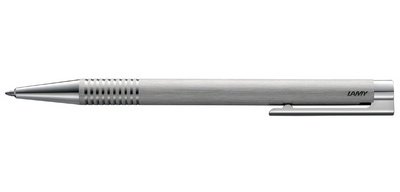 Retractable ballpoint pen brushed logo