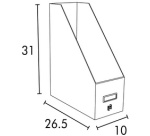 Tijdschriftenhouder 'Savana' A4 in karton naturel kleur