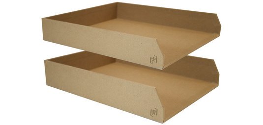 Set de corbeilles à courrier 'Savana', A4, naturel