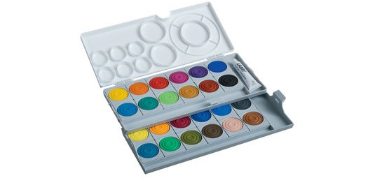 Boîte de pastille de peinture aquaplus, gris
