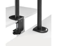 Support double écran, longueur bras: 376 mm, noir