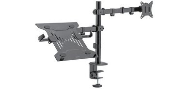 Support d'écran et d'ordinateur portable, noir