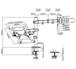 Support d'écran et d'ordinateur portable, noir