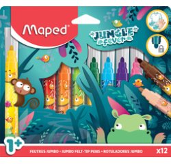 Feutre JUNGLE fever JUMBO, étui en carton de 12