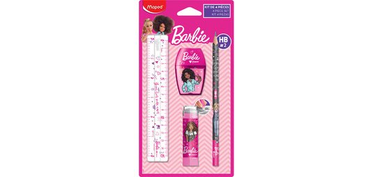 Kit d'écriture Barbie, 4 pièces, sur carte blister