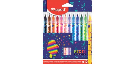 Viltstift Maped Pixel Party set à 12 kleuren