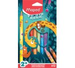 Crayon de couleur JUNGLE fever JUMBO, étui de 12