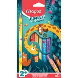 Crayon de couleur JUNGLE fever JUMBO, étui de 12