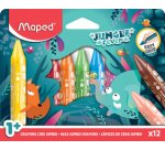Crayon cire JUNGLE fever JUMBO, étui en carton de 12
