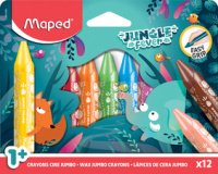 Crayon cire JUNGLE fever JUMBO, étui en carton de 12
