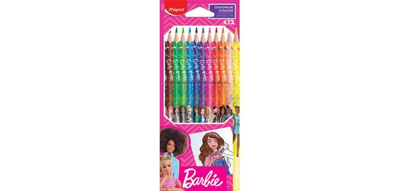 Barbie colored pencil, cardboard case of 12