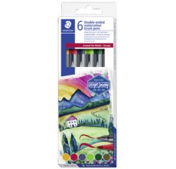 STAEDLER Feutre double pointe 'Afrique', étui en carton de 6