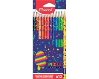 Crayon de couleur PIXEL PARTY, étui carton de 24
