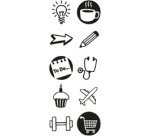 Kit tampon à motif 'LITTLE NIO' bujo, blanc