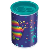 Taille-crayon 2 trous PIXEL PARTY, en métal