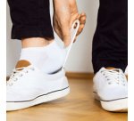 Chausse-pied, en PET, emballage individuel, blanc