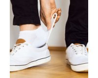 Chausse-pied, en PET, emballage individuel, blanc