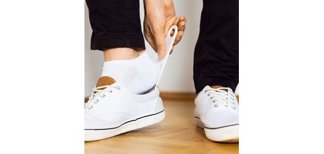 Chausse-pied, en PET, emballage individuel, blanc