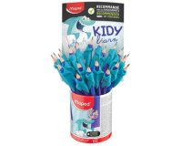 Crayon de papier, avec gomme & guide-doigt, pot de 22