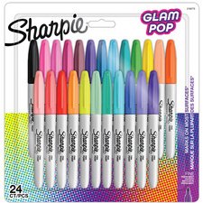Marcador permanente Sharpie Glam Pop, punta de 1,5 a 3 mm (paquete de 12)