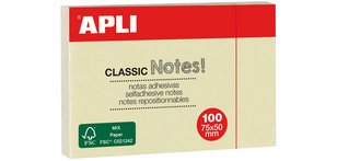 Notes adhésives 'CLASSIC Notes!', 40 x 50 mm, jaune